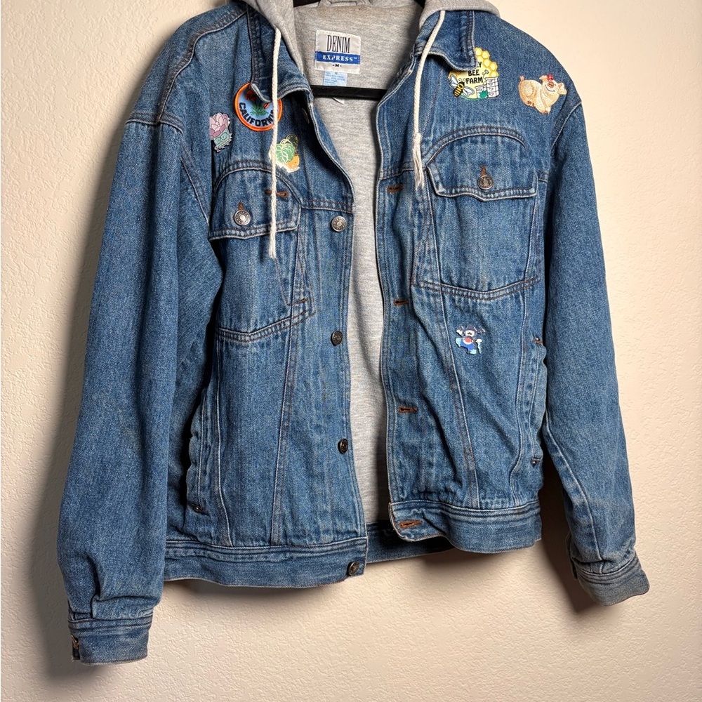 Express Denim Jacket with Blue Accents